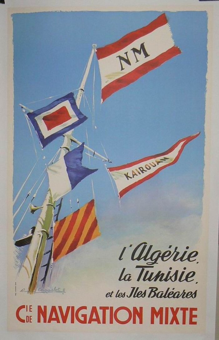 Cie de Navigation Mixte, Lithographie originale